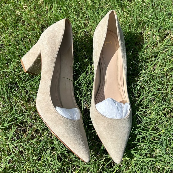 Marc Fisher LTD ZALA block Pointed-Toe pump heels Sz-7.5M. K - Picture 8 of 13
